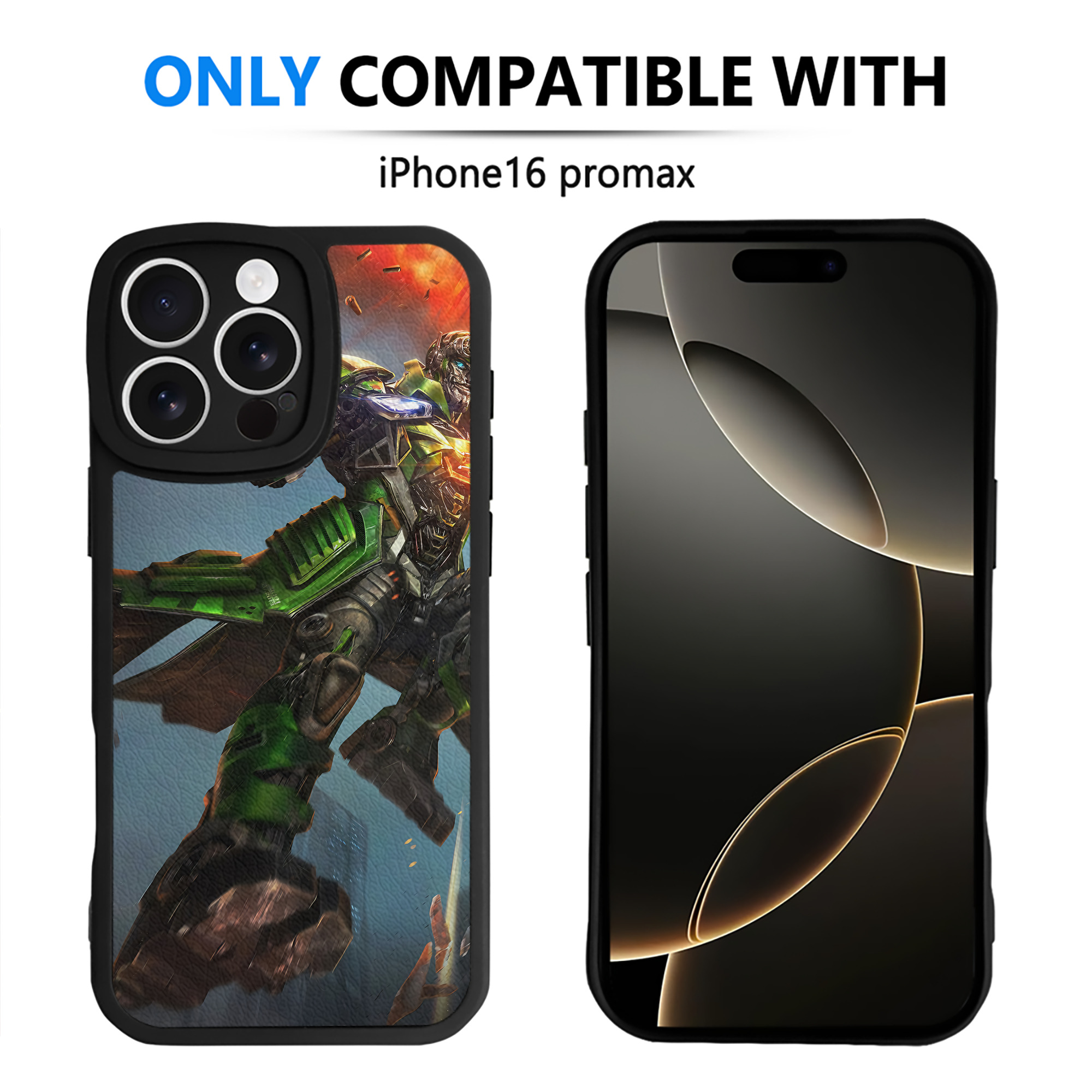 （画像用） Transformers トランスフォーマー 【iPhone 16シリーズ対応】シリコンスマホケース（レザー調） 材質：シリコン